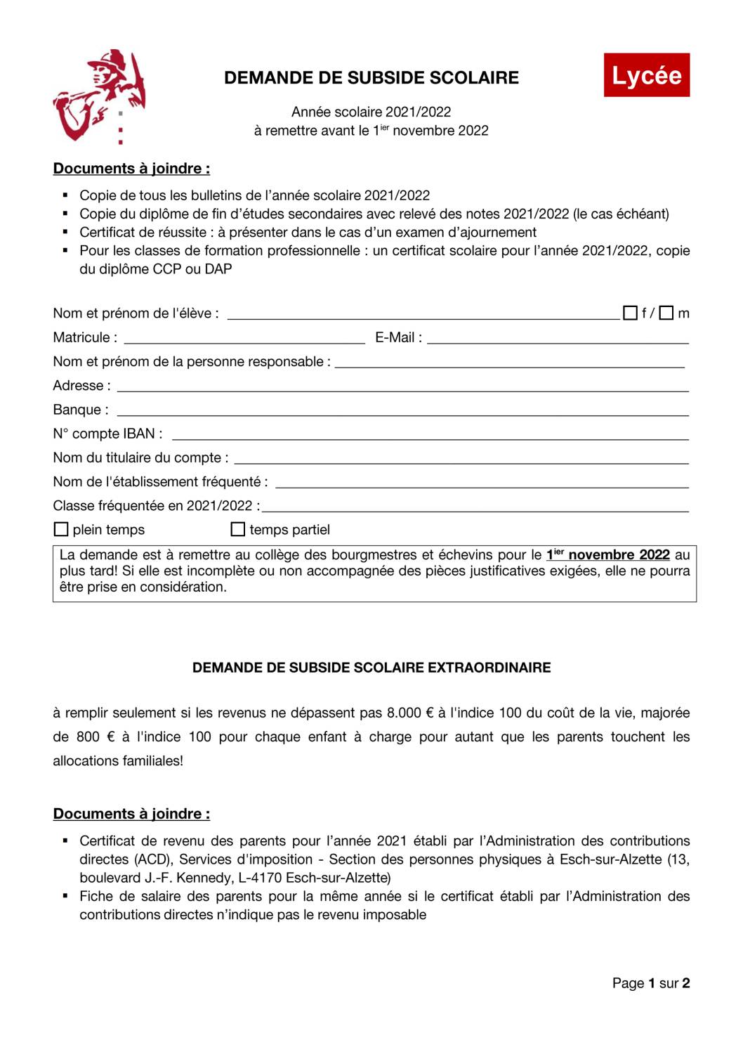 Formulaires Rumelange Formulaires Rumelange